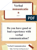 Verbal Communication