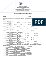 Pre-Test - Mathematics 6