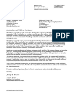 Letter From Wells Fargo To Columbia Mayor Daniel Rickenman and The South Carolina Department of Employment and Workforce.