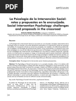 La Psicología de La Intervención Social Retos y Propuestas en La Encrucijada