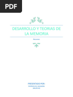 Desarrollo de La Memoria y Teorías Del Desarrollo Intelectual