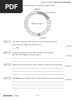 Menstrual Cycle Practice Exam Questions Higher