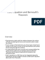 Euler Equation and Bernoulli's Theorem - 1 Slide Per Page