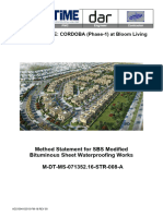 METHOD STATEMENT FOR SBS Modified Bituminous Sheet Waterproofing Works