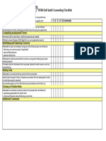 Vena Self Audit Counseling Checklist