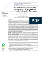 Factors Influencing Curriculum Implementation