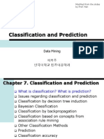 Classification and Prediction: Data Mining 이복주 단국대학교 컴퓨터공학과