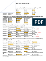 Practice Test For Unit 3, 4