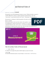 Fundamental and Derived Units of Measurement