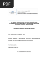 Estudio de Caso Realizado en Psicopedagogía en Un Estudiante de Un Establecimiento Educacional Particular Pagado