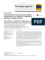 Estandarización Del Test de Reacción Cognitiva.