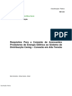 Requisitos para A Conexão de Acessantes Produtores de Energia Elétrica Ao Sistema de Distribuição Cemig - Conexão em Alta Tensão