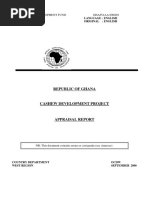 Ghana - Cashew Development Project - Appraisal Report