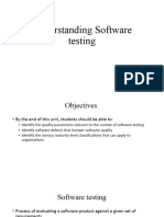 Understanding Software Testing