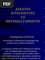 INFORMATICA 5290 - TEMA IV - Agentes Inteligentes Versus Sistemas Expertos