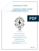 Remembering S.P. Sathe 13th National Moot Court Competition 2018 19