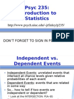 Psyc 235: Introduction To Statistics: Don'T Forget To Sign in For Credit!