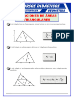 Relaciones de Áreas Triangulares para Cuarto de Secundaria