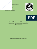 Análisis de Las Leyes Administrativas Que Se Encuentran en El Ordenamiento Jurídico Guatemalteco