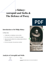 Sir Philip Sidney Astrophil and Stella, The Defence of Poesy