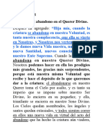 Prodigios Del Abandono en El Querer Divino. Libro de Cielo