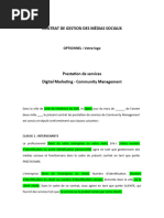 Contrat de Gestion Des Réseaux Sociaux