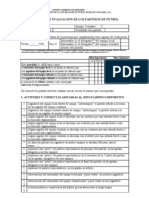 Registro de Evaluación Partidos de Fútbol