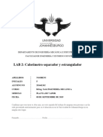 Calorímetro de Separación y Estrangulamiento