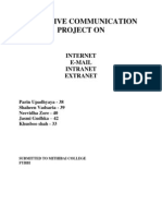 Effective Communication Project On: Internet E-Mail Intranet Extranet