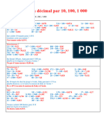 Calcul Mental CM2 Diviser Un Decimal Par 10 100-1-000