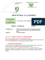 1C Maths Leçon 06 Angles Orientés Et Trigonométrie