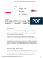 Rolling Door Details For Concrete Masonry Construction - Ncma