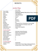 S Devendra Raju Bio-Data