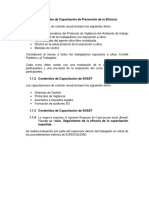 Contenidos de Capacitación de Prevención de La Silicosis