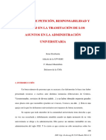 Acale, 12DERECHO DE PETICION, RESPONSABILIDAD Y AGILIDAD EN LA TRAMITACION DE LOS ASUNTOS EN LA ADMINISTRACION UNIVERSITARIA