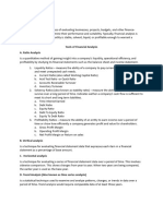 Financial Ratios and Analysis