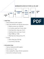 Block Diagram Representation of Typical Op-Amp: 1. Input Stage