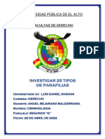 Parafilias Univ. Luis Daniel Mamani