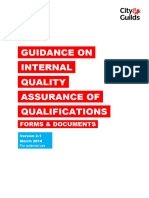 Guidance On Internal Quality Assurance of Qualifications Forms and Documents v21 March 2016