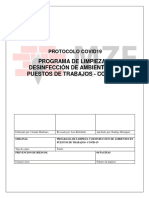 20.-Desinfección y Limpieza - PROTOCOLO COVID G3