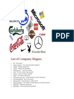 List of Company Slogans