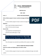 Class 11 Practical File 2023 - 2024