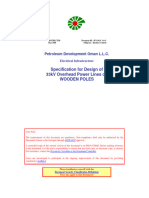 SP-1102A Specification For Design of 33kV Overhead Power Lines On Wooden Poles