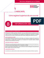 Guía Núm. 8. Cómo Registrar La Apertura de Una Sucursal