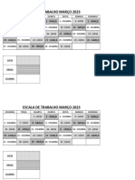 Escala de Trabalho Março 2023