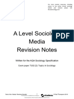 A Level Sociology Media Revision Notes