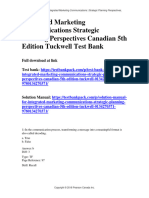 Integrated Marketing Communications Strategic Planning Perspectives Canadian 5th Edition Tuckwell Test Bank 1