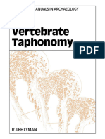 Vertebrate Taphonomy (Cambridge Manuals in Archaeology) - R. Lee Lyman