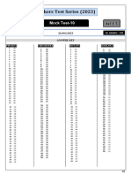 Mock Test-10 Solutions