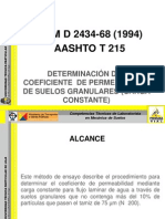 202434-68 (1994) - Aashto T 215. Determinación Del Coeficiente de Permeabilidad de Suelos Granulares (Carga Constante)